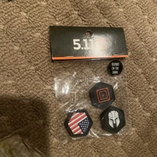 NEW SET OF 3 5.11 TACTICAL HEX GRID PATCH GLOW IN THE DARK SPARTAN, FLAG, SCOPE