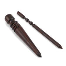 Leather Edge Burnishing Tool 2 PCS Round Head Slicker Bit Craft Working Kit
