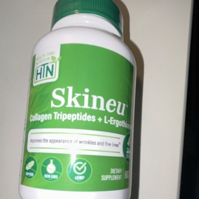 Health Thru Nutrition Skineu Collagen Tripeptides L-Ergothioneine 60 Non-GMO