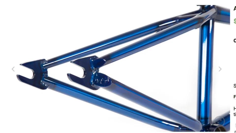 S&M ATF FRAME TRANS BLUE 24 INCH CRUISER 24" BMX BIKE BIKES SE BIG BIKE CLEAR - Imagem 2 de 4