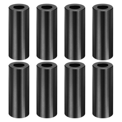 8pcs M10 Aluminium Spacers, M10 IDx3/4'' ODx2'' Length, Black
