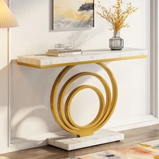 41-Inch Gold Entryway Table,Modern Console Table Accent Table for Living Room