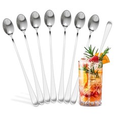 Ice Tea Spoons Long Stainless Steel Set of 8   9  Iced Tea Spoons Long Handle