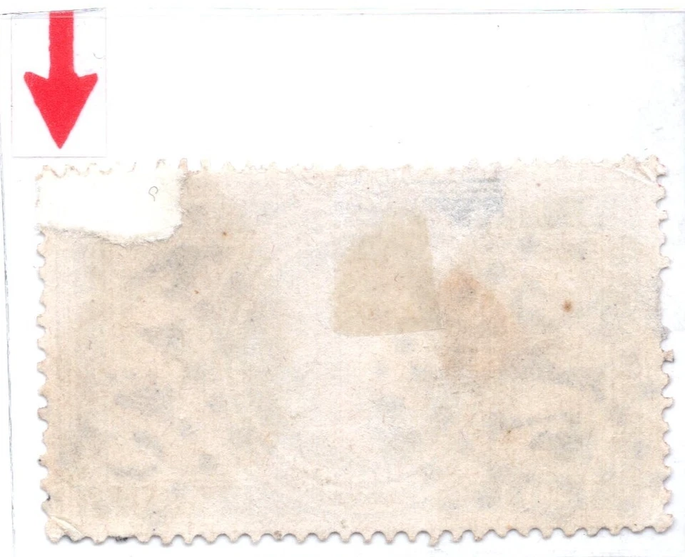 FRANCE 1869 FIVE FRANCS SCOTT #37 USED WITH REPAIRED LOOSE CORNER PERF - Image 4 of 4