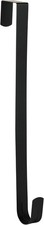 Slim Over The Door Wreath Hanger for Front Door, 15" Black 1 Pack Damage-wreath