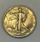 1943 walking liberty half dollar au