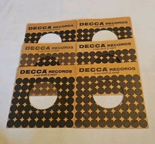 45 RPM 7" RECORD SLEEVES CO. SLEEVE 6 PACK SEE PHOTOS Decca Records SLV341