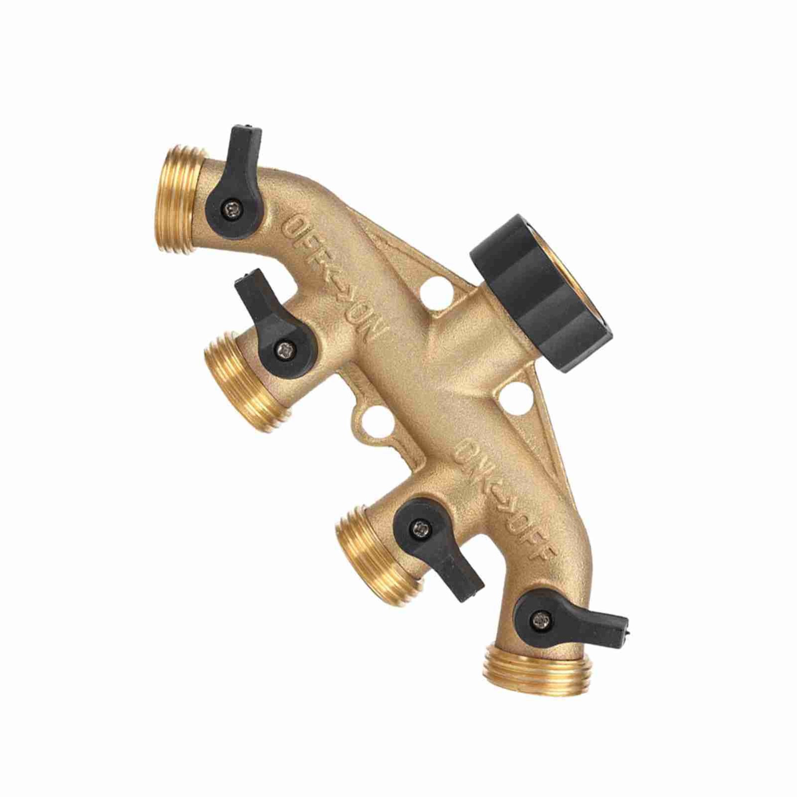3/4 Inch 4 Way Hose Pipe Splitter Durable Tap Connector For Garden Irrigation