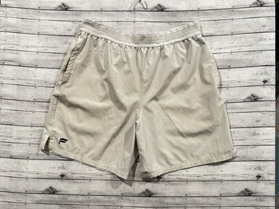FABLETICS Mens The Fundamental Short Sz L 9  Cream Unlined Active Pockets W Flaw