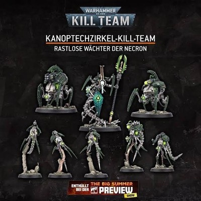 Warhammer 40k Necrons Kill Team Canoptek Circle Gebaut Und Grundiert Mit Karten
