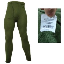 Original Bundeswehr KSK Unterhose Gr&uuml;n Merino Woolpower Frottee lang Winter NATO