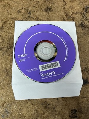 Corel WinDVD Software CD-ROM Disc & Sleeve Player CD 2009 Installation Replace 