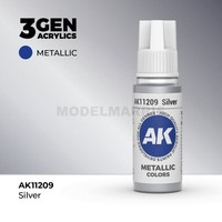 AK AK11209 Silbern 17 Ml Modellbaufarbe