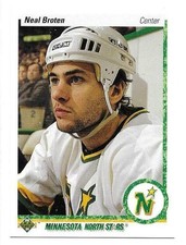 NEAL BROTEN 1990-91 UPPER DECK CARD NEAR MINT CONDITION