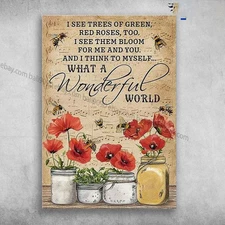 Flower Bee, Music Sheet - I See Trees Of Green, Red Roses Too, I See Them Blo...