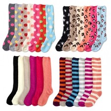 Cozy long kneehigh plush socks: 1 pc winter warm for women 7795735191347