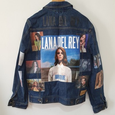 Lana Del Rey Customized Jeansjacke Medium M Grafikdruck Konzert Musik Unisex