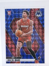 Kelel Ware 2024-25 Panini Mosaic/199 Blue Reactive RC Miami Heat #232
