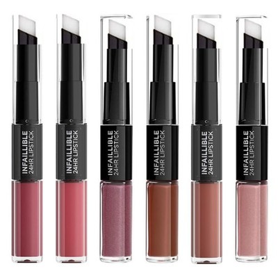 L'Oreal Infallible 24hr 2 Step Duo Lippenstift - WÄHLEN SIE IHREN FARBTON
