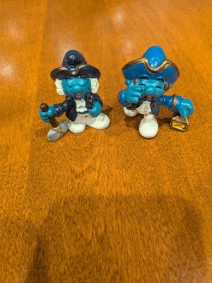 Vintage Historical Smurfs George Washington and Paul Revere Rare Figures