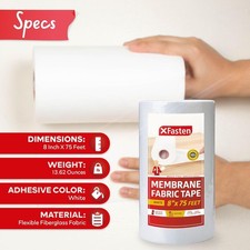 XFasten Waterproofing Membrane Sheet, 8  x 75 Ft Shower Tape for Underlayment