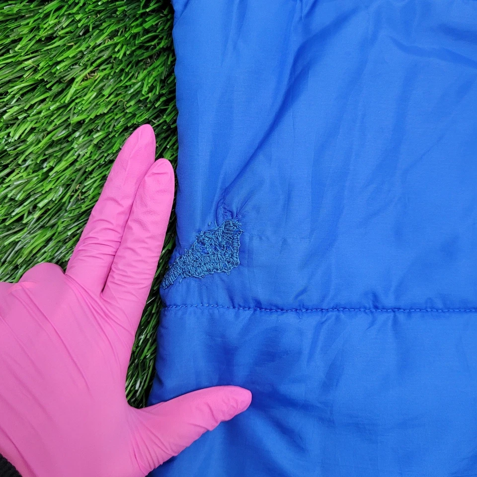 Vintage 70s Michelin Racing Puffer Jacket Small 21x28 Blue - Image 3 of 4