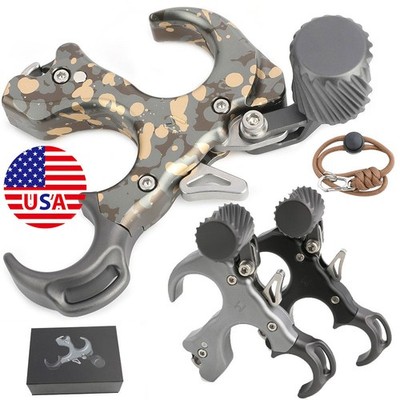 Bow Release Aid 3 Finger Thumb Trigger Outdoor Hunting Shooting Target Practice
