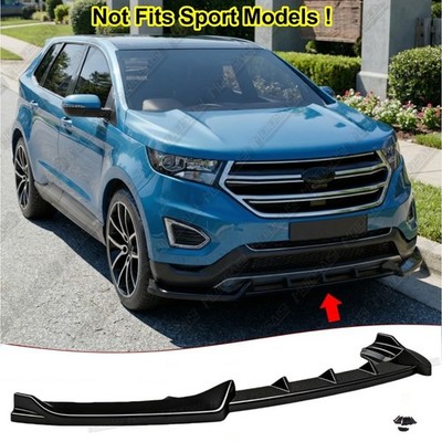 For 2015-2018 Ford Edge (SE SEL Titanium) Glossy Black Front Bumper Lip Splitter