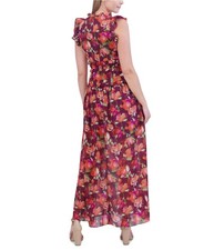 Vince Camuto Womens Ruffled Chiffon Maxi Dress