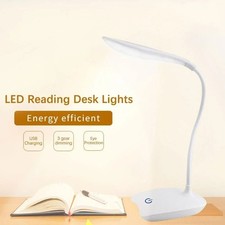 LED Desk Light Dimmable Bedside Reading Night Lamp USB Rechargeable Touch Sensor