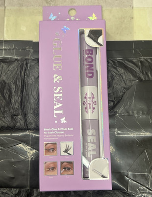 GLUE & SEAL Bond & Seal Lash Cluster Adhesive Black Glue & Clear Seal
