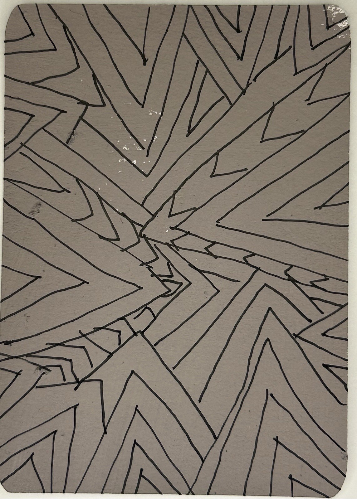 Original ACEO Handmade Abstract Line Drawing Art Ink on Paper