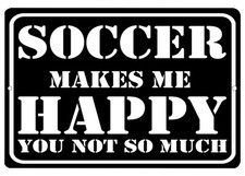 Rogue River Tactical Funny Soccer Metal Tin Sign Wall Decor Man Cave Funny Si...