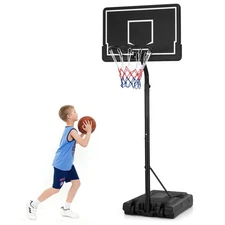 6.9-8.5 FT Portable Outdoor Basketball Hoop w/ Shatterproof PC Backboard