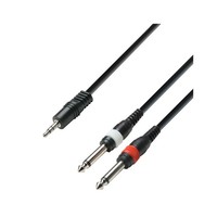 Adamhall Audiokabel 3,5Mm Klinke Stereo Auf 2X6,3Mm Klinke Mono 6M