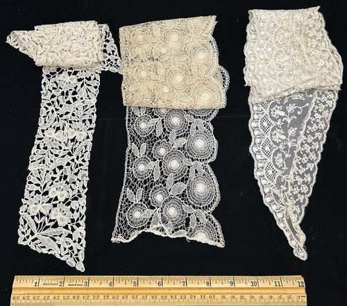 Lot Of 3 Vintage Lace Collars