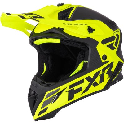 FXR Motocross-Helm Helium HIVIS/Grau