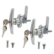 2 Pack Left & Right Truck Side Cap Locking T-Handle, Left & Right Side Silver