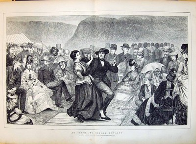 Alter 1871 Irish Jig Before Royalty Dancing Picknick Glendalough Dublin I 19th