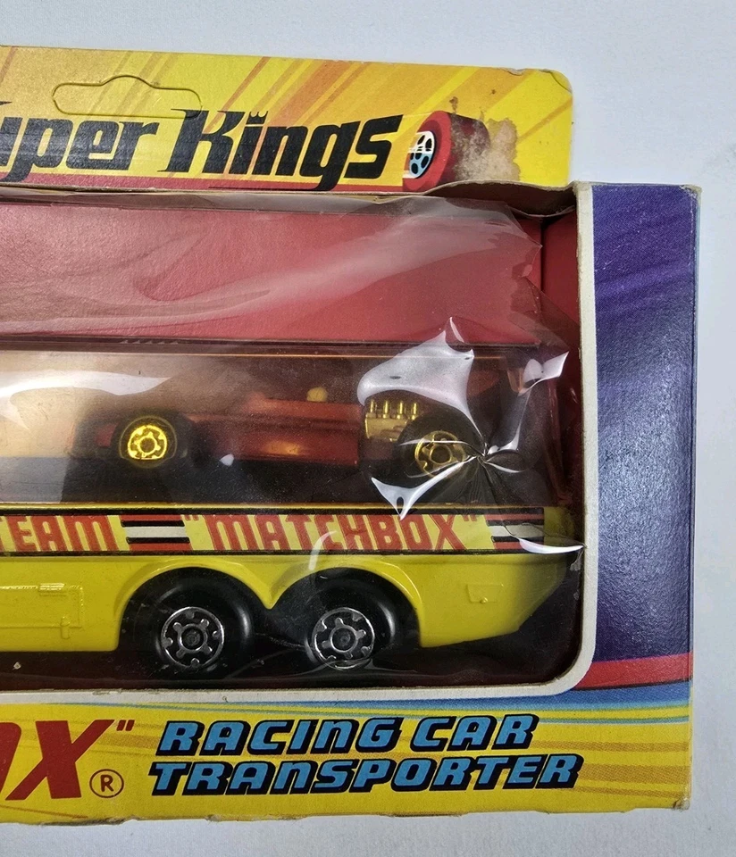 Matchbox Super Kings K-7 Nuevo de Lote Antiguo Coche de Carreras Transportador 1972 SIN PERFORAR NUEVO EN CAJA Foto 4 de 4