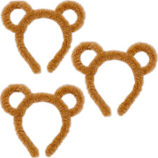 3 Pcs Adorable Chipmunk Ears Headband Accessory Set for Cosplay Halloween Anima