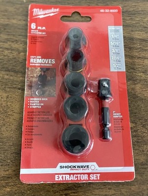 Milwaukee 48-32-8000 - 6 Pc. Impact Extractor Set - BRAND NEW - FREE SHIPPING