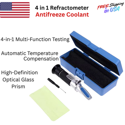 #ad 4 in 1 Antifreeze Refractometer Coolant Tester Tool for Automotive Use $20.88