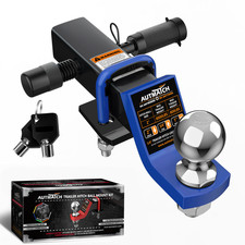 Autmatch Trailer Hitch Ball Mount 2 Ball Fits 2 Receiver 2 Drop Blue