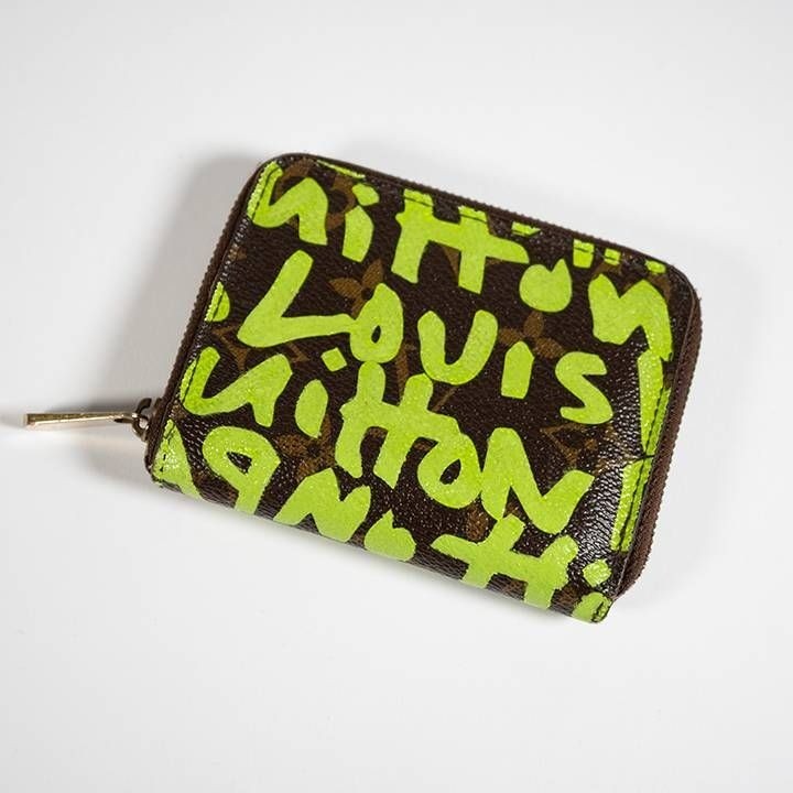 LOUIS VUITTON Monogram Graffiti Zippy Coin Purse Green M93709 LV