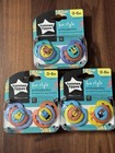 TOMMEE TIPPEE FUN STYLE ANIMAL ORTHODONTICS 0-6 MONTHS PACIFIERS 2 PK LOT X3 = 6
