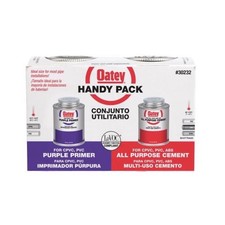 12Pc Oatey 30250 Primer/Cmnt Prpl/Clr 2Pk
