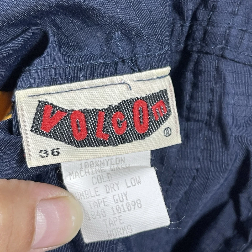 Vintage Y2K Volcom Men's Size 36 Surf Board Shorts Black Yellow 0750 - Image 4 of 4