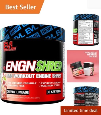 EVL Ultimate Pre Workout Powder - Cherry Limeade Fat Burner with 30 Servings