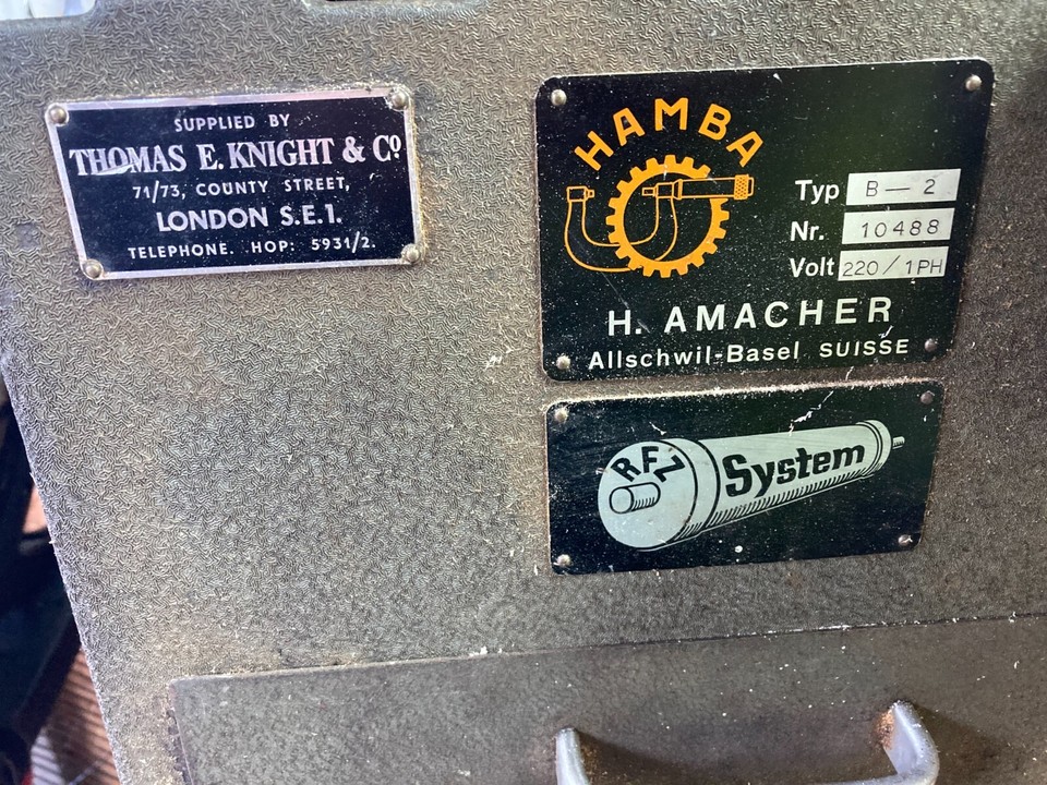 vintage cast iron table saw used H. AMACHER Hamba B0 Bench Top Table